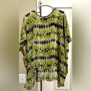 Multicolored sheer cover up